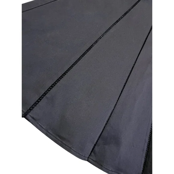 Parker Black Fit and Flare Mini Dress V-Neck Racerback Ladder Stitch XS - Picture 5 of 10